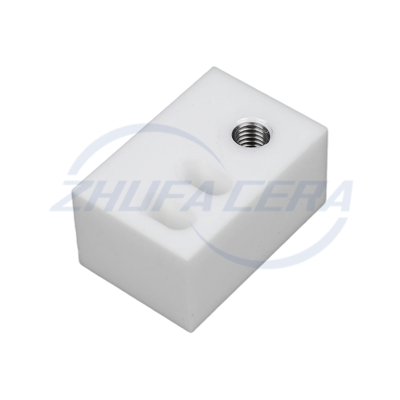 Zirconia keramiskt positioneringsblock med metallgängat foder